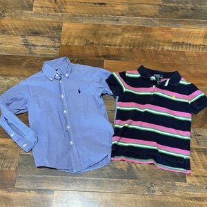 Polo by Ralph Lauren Kids Blue Button-Down‎ and Striped Polo